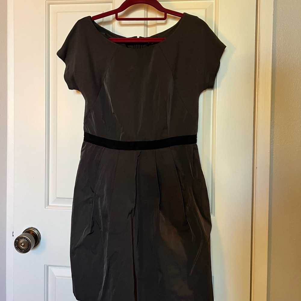 Theory Charcoal Gray Black Knit Sheath Dress - 4